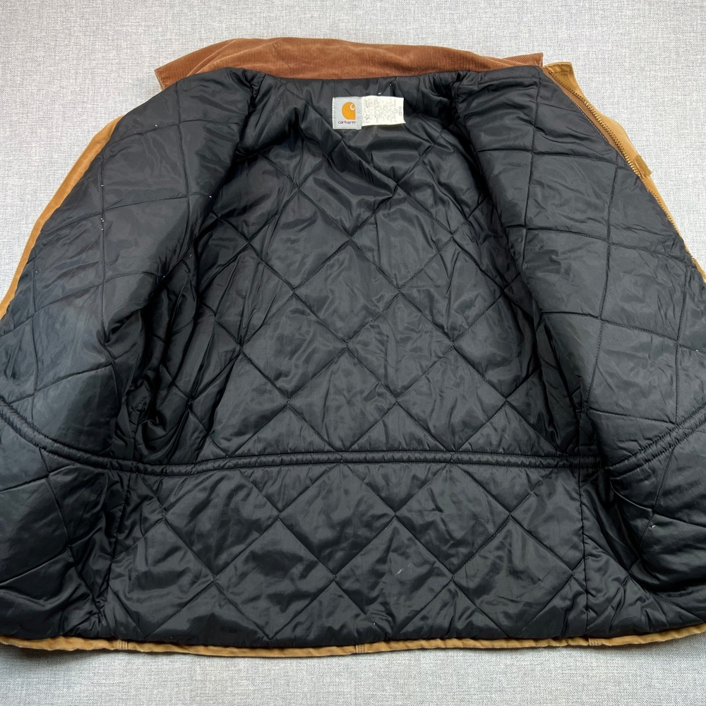 Vintage 90s Carhartt CQ186 Brown Mens 50 XXL Arctic Quilt Lined Jacket USA Made - Picture 3 of 16